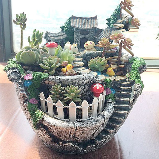 Small Succulent Plant Pots Micro Landscape Gardening Ornaments