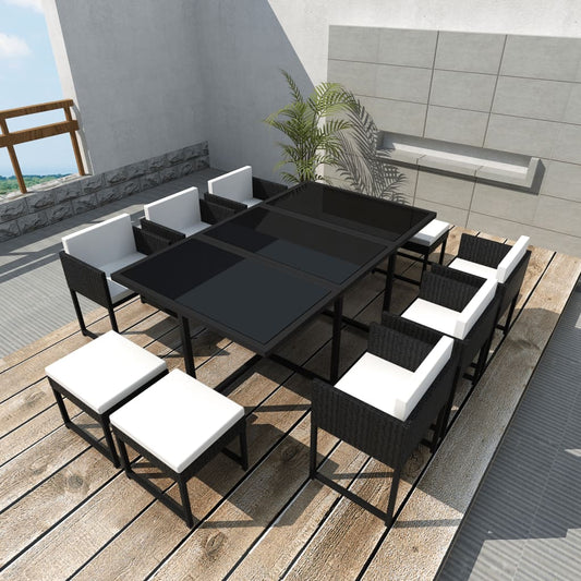 9 Piece Outdoor Dining Set with Cushions