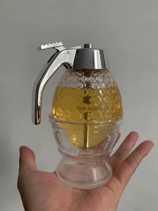 Squeeze Bottle Honey Jar Container Bee Drip Dispenser Kettle Storage Pot