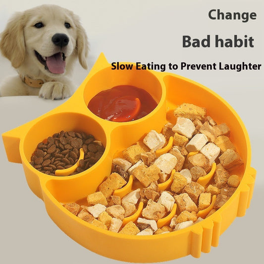 Silicone Pet Dog Slow Food Bowl